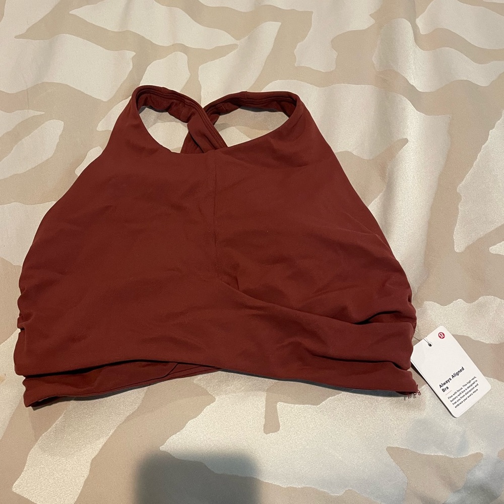 Lululemon Always Aligned Bra Burgundy